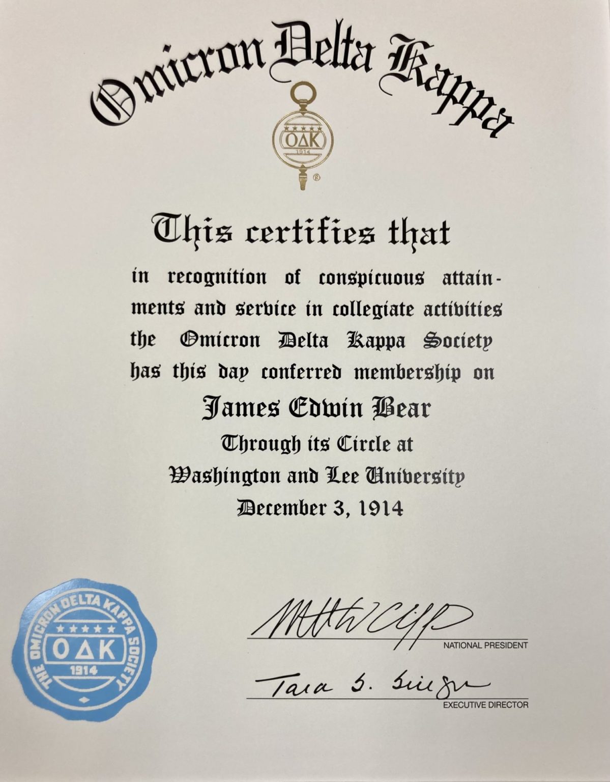 Your Initiation Ceremony - Omicron Delta Kappa